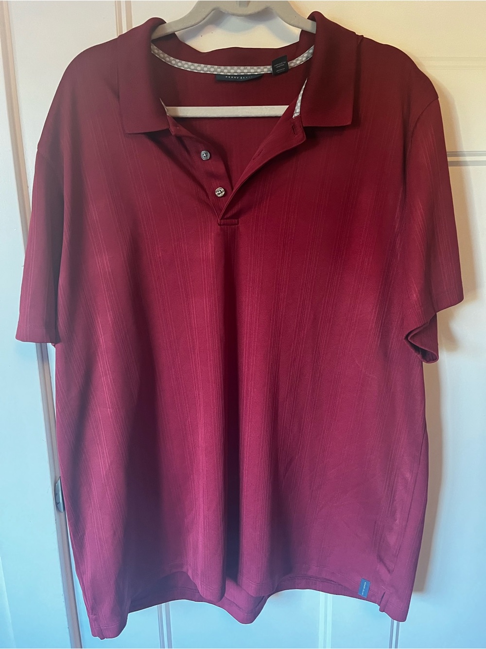 Perry Ellis Men's Burgundy Polo Shirt